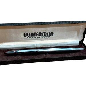 Vintage Waterman Click Ballpoint Pen Brown stainless steel